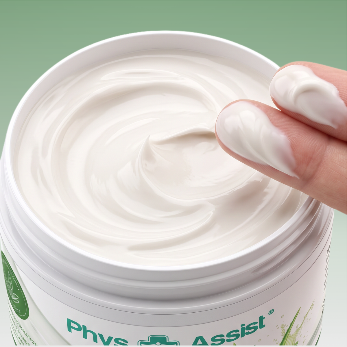 PhysAssist Aloe Cream – Face & Body Moisturizer for Dry, Sensitive-Feeling Skin – 4 oz Jar