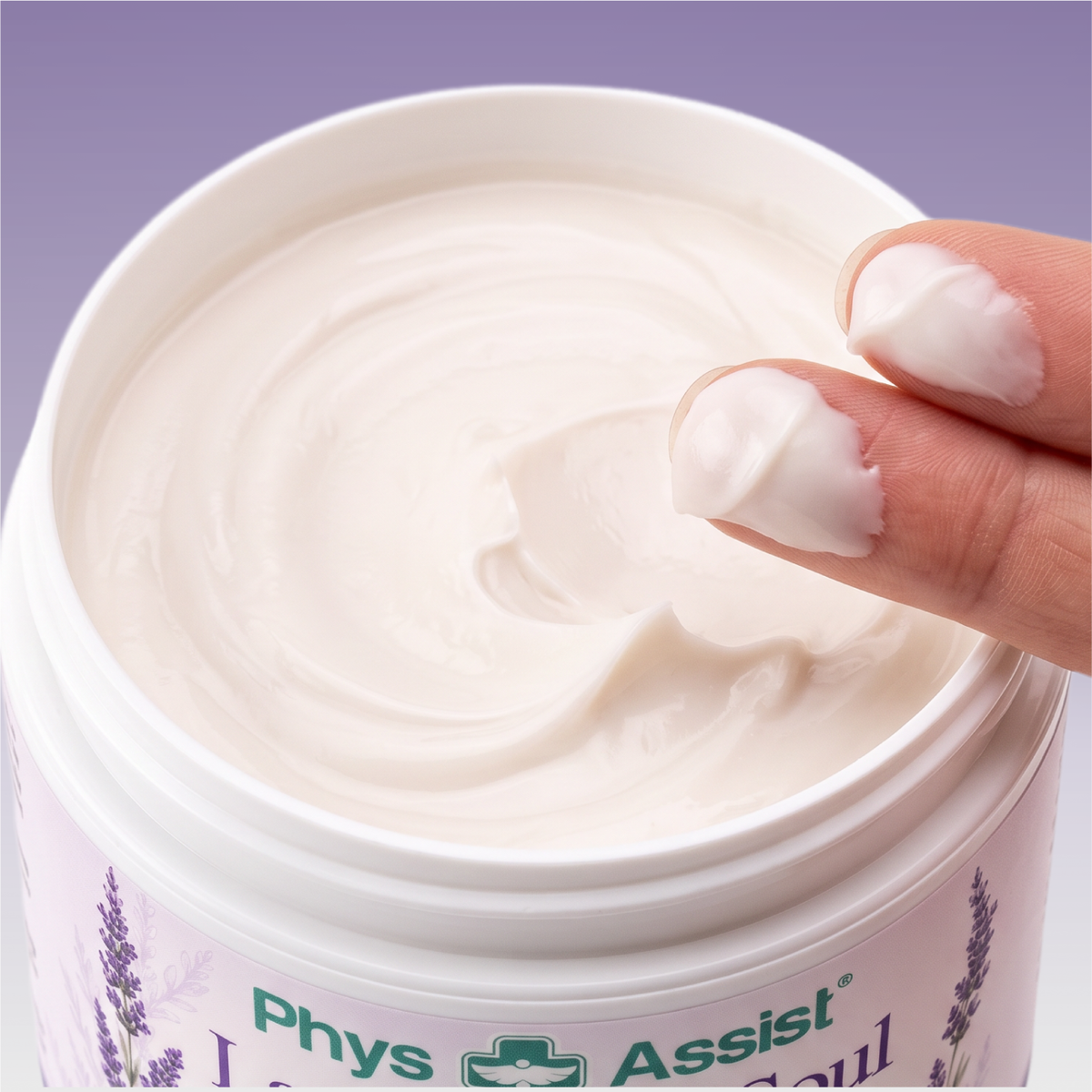 PhysAssist Lavender & Soul Body Cream – Moisturizing Care for Your Evening Ritual – 6 oz