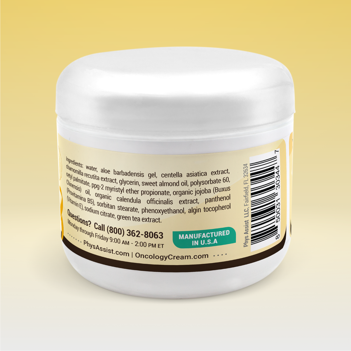 PhysAssist Radisoft Cream – Face & Body Moisturizer for Radiation Therapy Patients – 4 oz