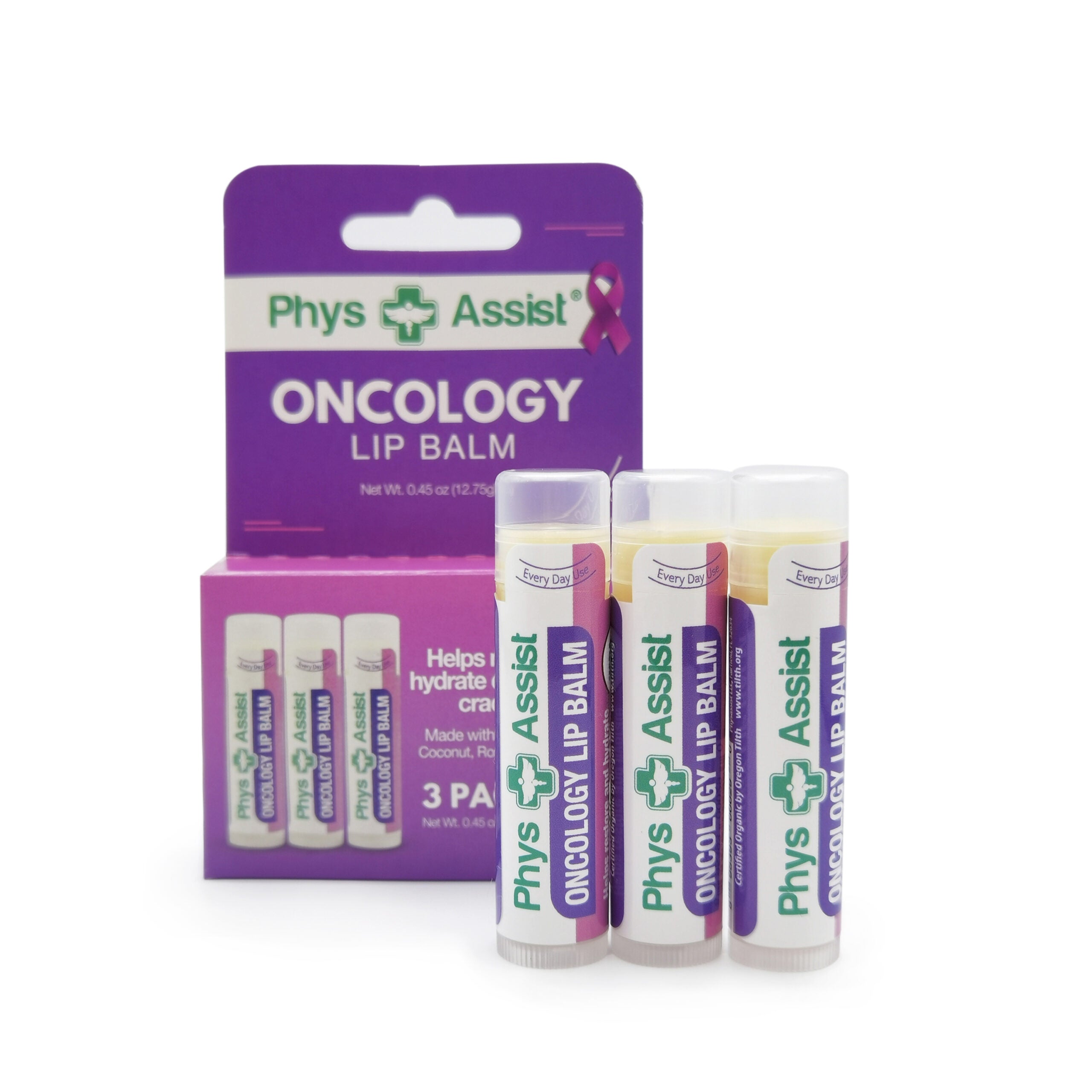 PhysAssist Oncology Lip Balm - 3 Pack