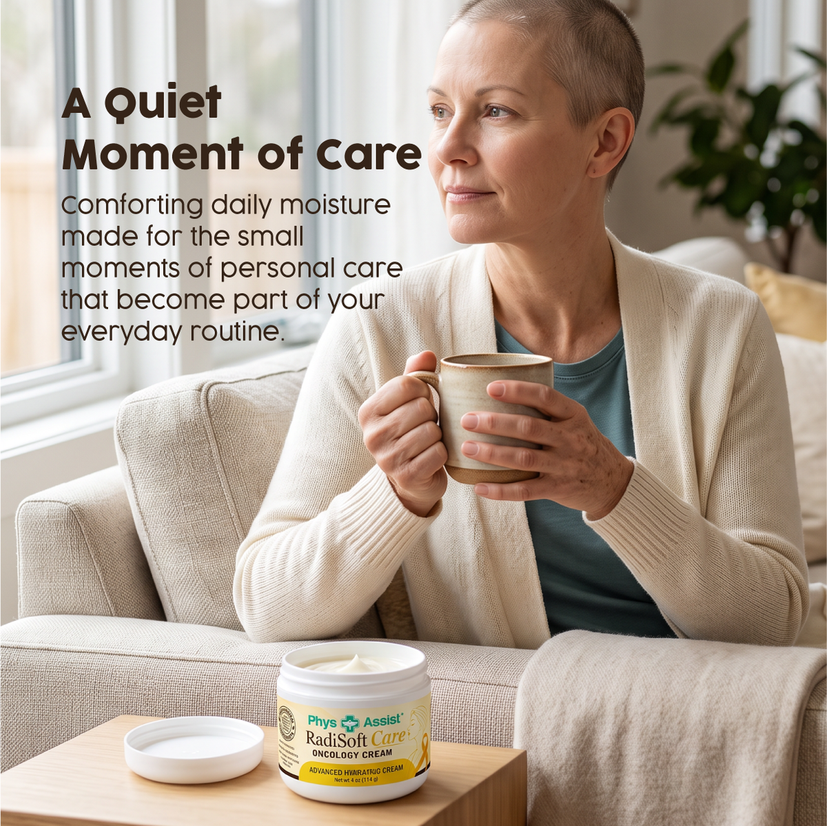 PhysAssist Radisoft Cream – Face & Body Moisturizer for Radiation Therapy Patients – 4 oz