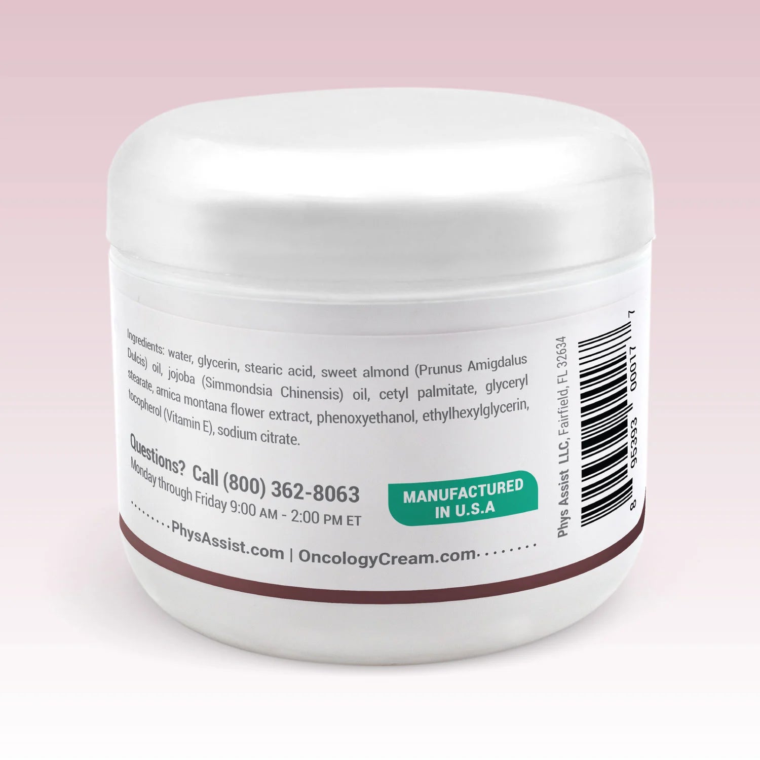 PhysAssist® Oncology Cream® Glycerin Unscented, 4 oz jar