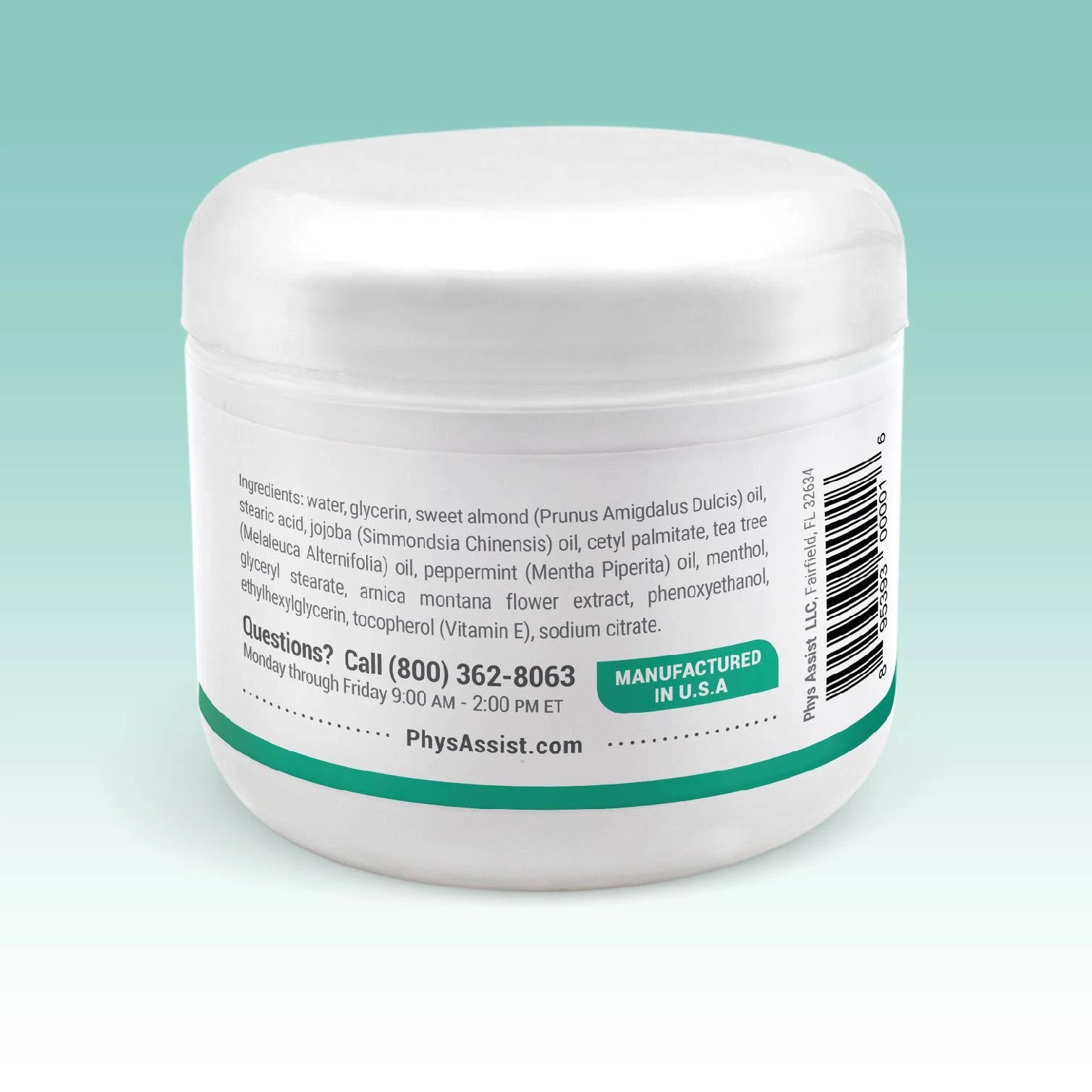 PhysAssist® Foot Cream With Tea Tree, 4 oz jar