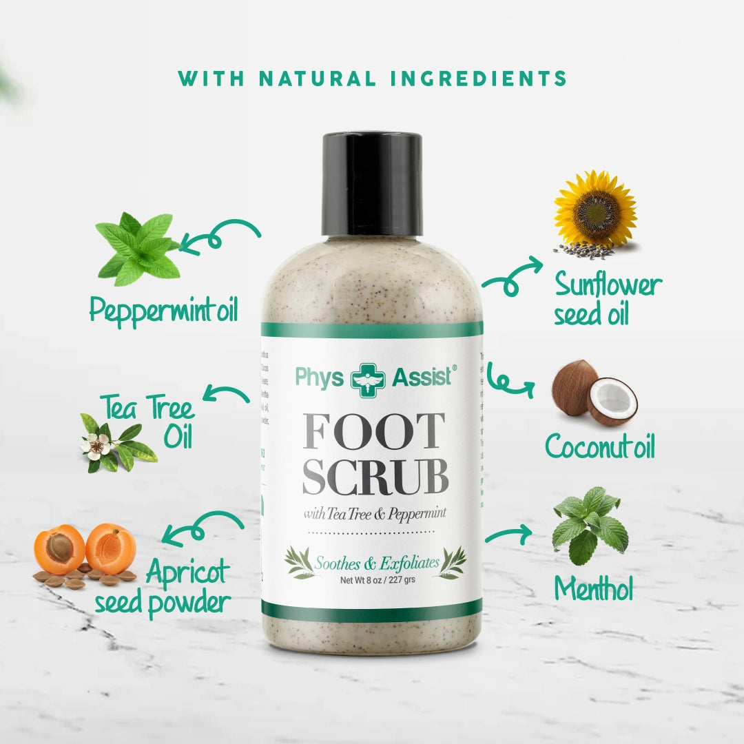 PhysAssist® Foot Scrub, 8 oz Bottle