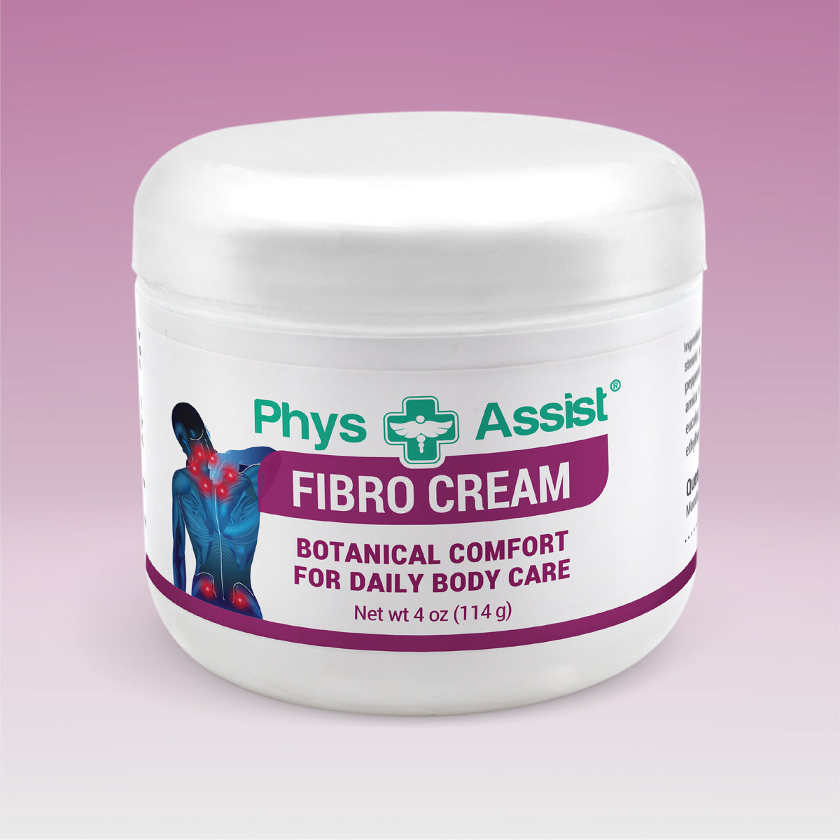 PhysAssist Fibro Cream – Cooling Massage – Refreshing Cooling Sensation After Long Days – 4 oz Jar