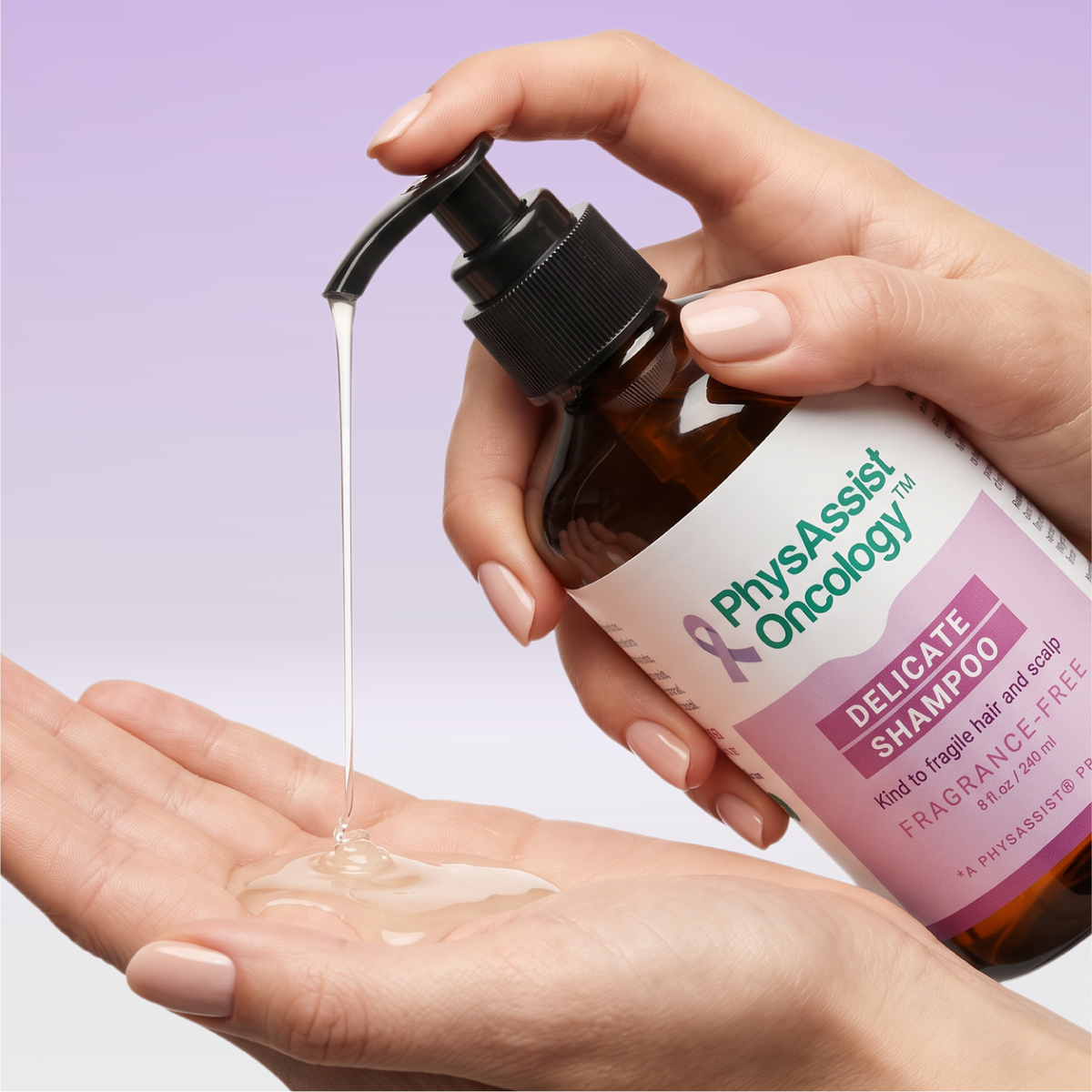 PhysAssist Oncology Delicate Shampoo – Gentle Cleansing for Delicate Scalp & Hair – 8 oz Bottle